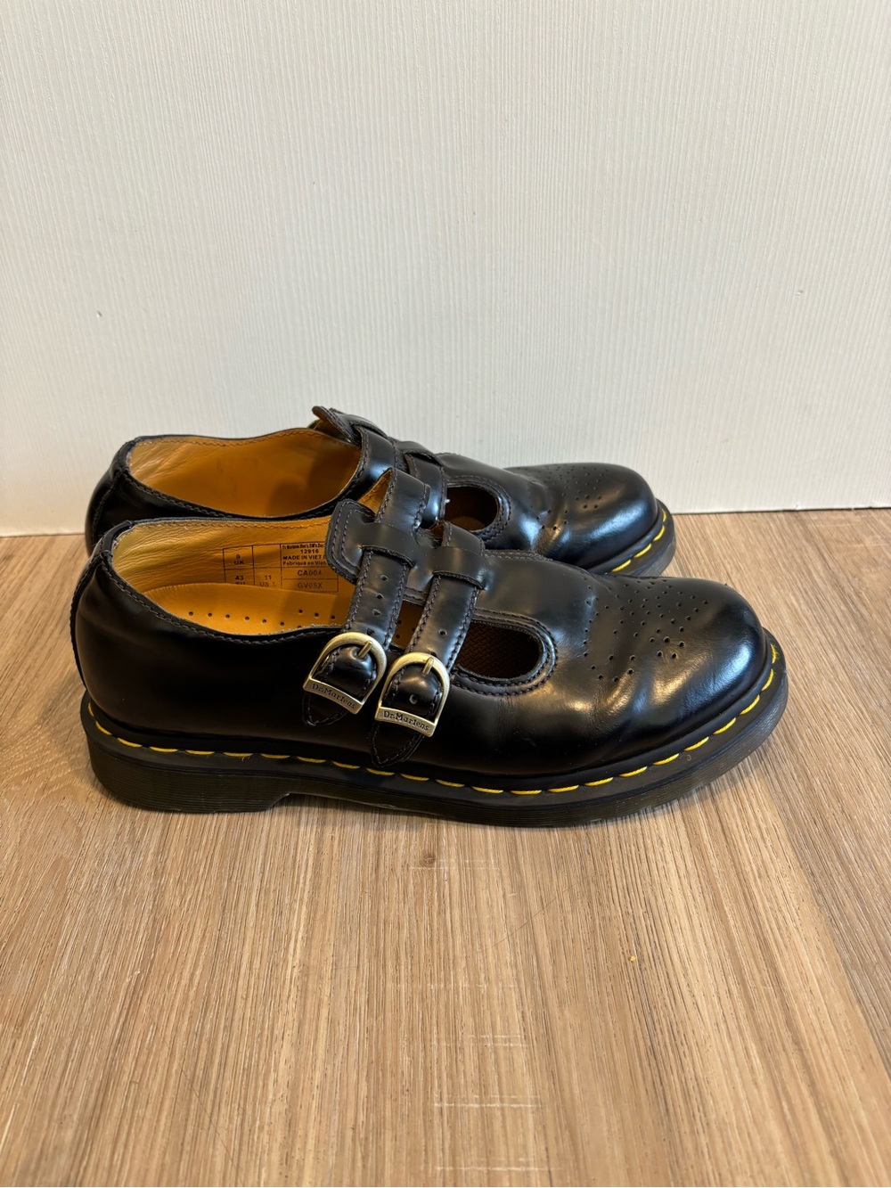 Dr. Martens Mary Jane Double Buckle 12916 Leather Shoes Women's Size 11
